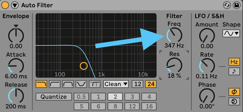 Using auto filter in Ableton Live